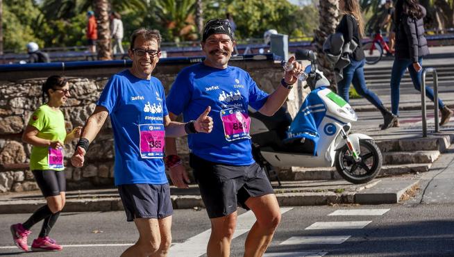 José Fabana y Carlos García López en el Maratón de Barcelona