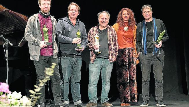 Foto de los premiados en la última edición de Espiello.