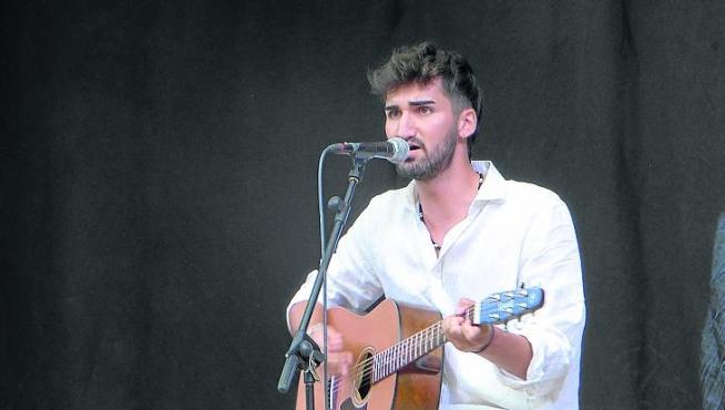 Imagen del concierto de Miguel Lardiés el pasado 13 de agosto en Biescas.