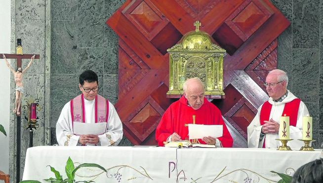 Misa celebrada ayer en Barbastro en recuerdo de los misioneros claretianos fusilados.