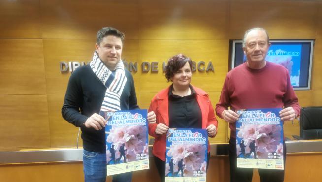 Antonio Biescas, Sofía Avellanas y José Antonio Sarasa, este viernes en rueda de prensa.
