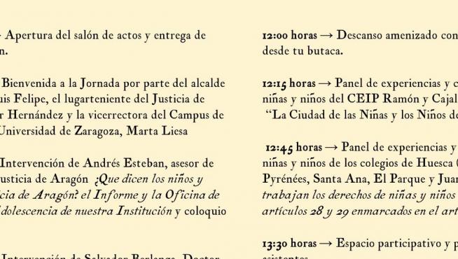 Programa de las jornadas.