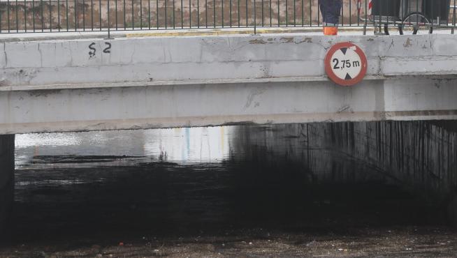 Túnel inundado en la localidad de Aldaya, en la Comunidad Valenciana