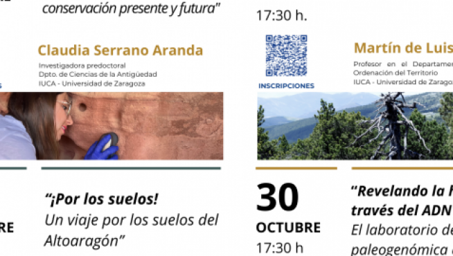 Cartel del ciclo de conferencias en el Campus de Huesca.