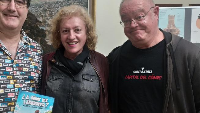 Daniel Viñuales, Encarna Revuelta y Carlos Azagra.