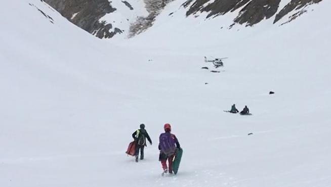 Rescatado un esquiador en el ibón de la Sartén, en Sallent de Gállego