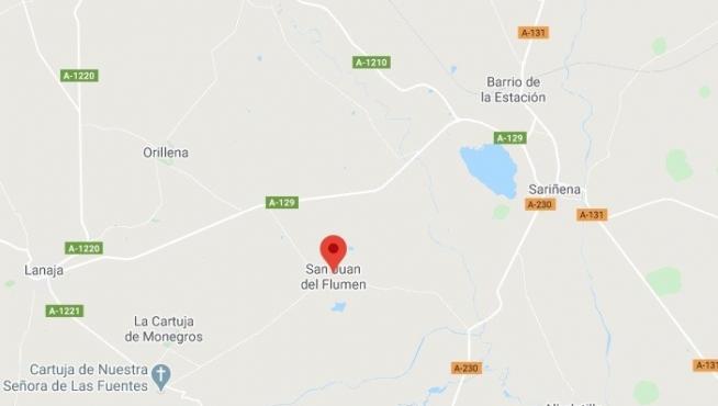 Dos heridos, uno grave, tras colisionar dos turismos en San Juan de Flumen