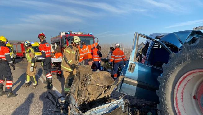 Fallece uno de los tres heridos en el accidente de tráfico del viernes en Caspe