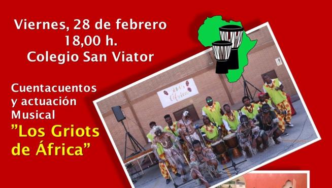 El grupo Los Griots de África presenta en Huesca su espectáculo sobre la migración