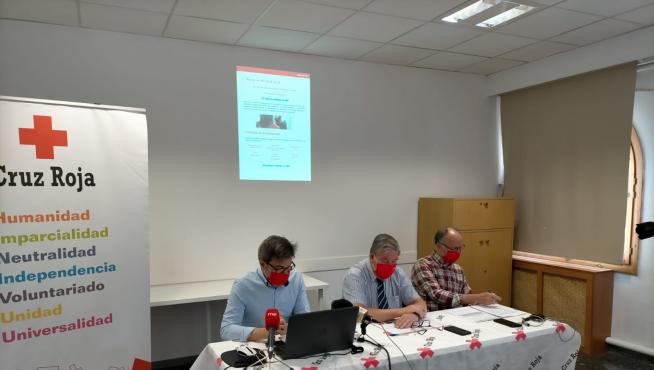 Los responsables de Cruz Roja Huesca han presentado la memoria del año 2020.