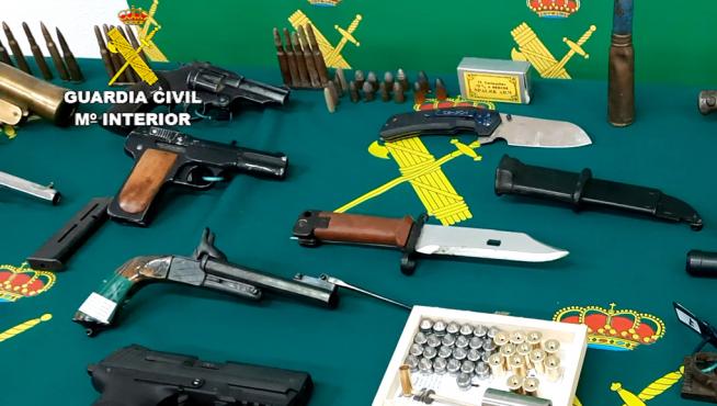 Armas intervenidas por la Guardia Civil de Teruel