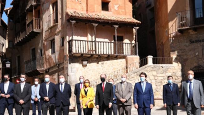 Reunión en Albarracín entre los presidentes de Aragón, Castilla-La Mancha y Castilla y León.