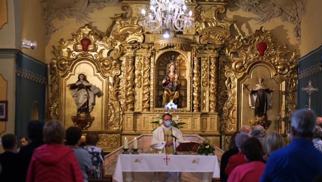Imagen de la liturgia en el Santuario Nuestra Señora de Cillas este jueves