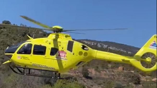 Helicóptero del 112 del Gobierno de Aragón