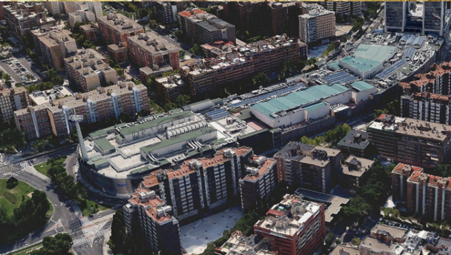 Vista aérea del barrio del Actur en Zaragoza