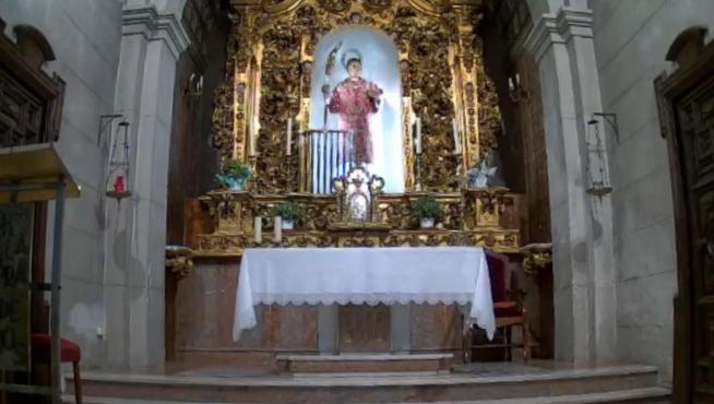 Imagen de San Lorenzo en la basílica.