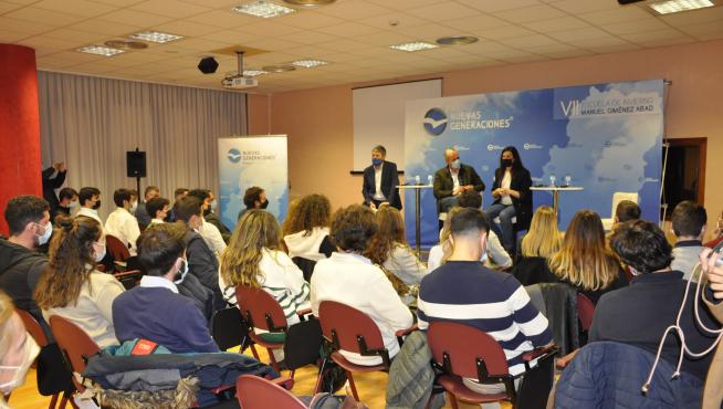 Asistentes a la VII Escuela de Invierno de NNGG del PP de Aragón, celebrada en el Palacio de Congresos de Jaca.