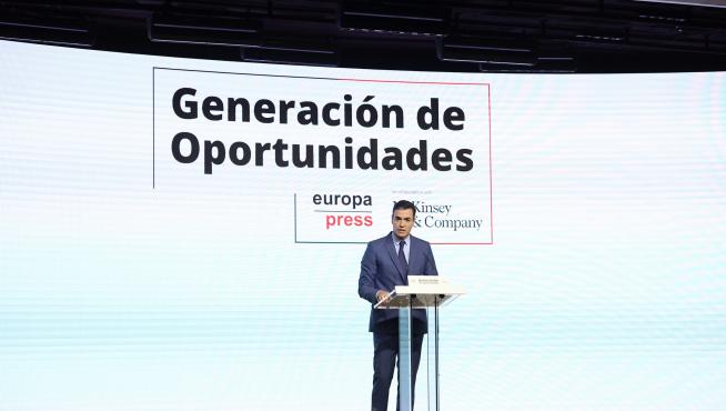 El presidente del Gobierno durante su intervención en el encuentro del foro "Generación de Oportunidades"