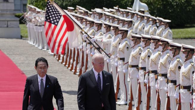 Biden durante su visita este lunes a Tokio.