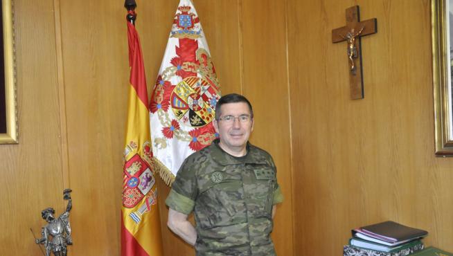 El coronel Antonio Ortiz es el jefe del Regimiento de Infantería “Galicia 64” de Cazadores de Montaña, de Jaca.