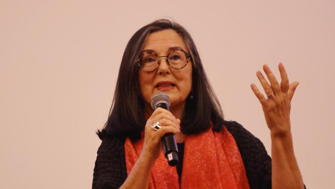 La directora de la película, Chelo Loureiro, durante la presentación del film.