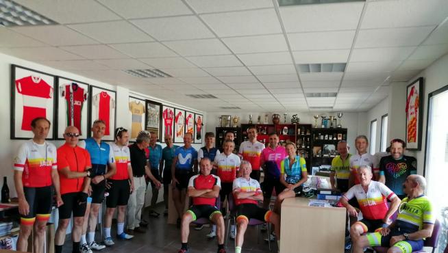 Participantes en la entrega de premios realizada en la sede del club jaqués.