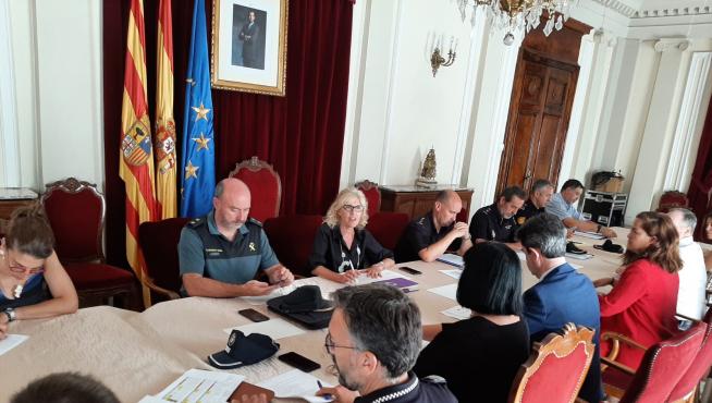 Imagen de la Junta de Seguridad celebrada esta mañana con motivo de las Fiestas de San Lorenzo.