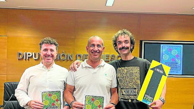 Fernando Blasco, Joaquín Monesma y Quico Gimeno en la presentación de la carrera.