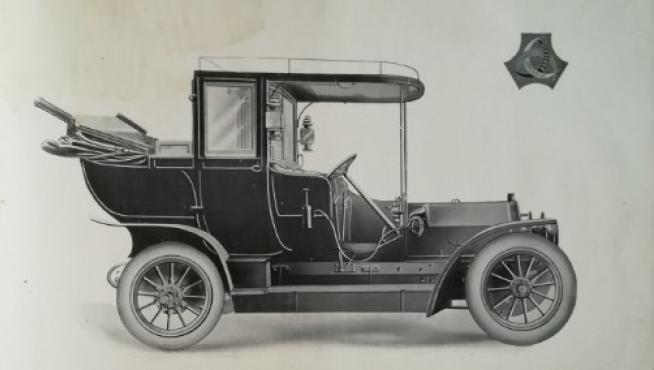 Ilustración del modelo que fue matriculado el 14 de julio de 1906 en Jaca.