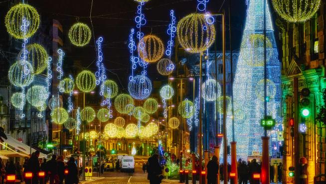Iluminación navideña en Vigo.