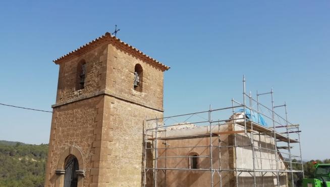 Estado actual de la Iglesia de San Jorge en plenas obras de rehabilitación.
