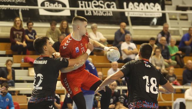 Partido de este sábado entre el Bada y el Sinfín.