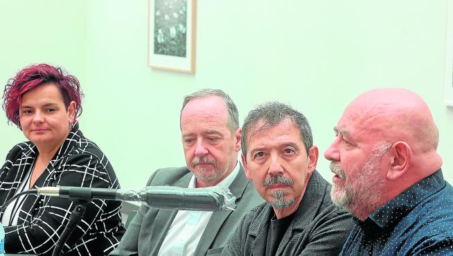 Sofía Avellanas, Ramón Lasaosa, Ricardo Calero y Antón Castro.