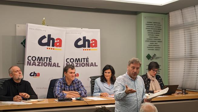 Soro interviene durante el Comité Nazional celebrado este sábado en Huesca.