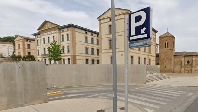Zona de acceso al parking Universidad.