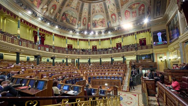 Vista general del Congreso de los Diputados durante la sesión de este jueves.