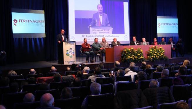 El Presidente de Aragón, Javier Lambán, clausura la XVI Asamblea de la Unión de Agricultores y Ganaderos de Aragón (Uaga).