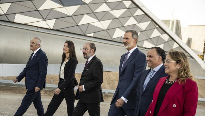 El Rey Felipe VI y el presidente de Aragón, Javier Lambán, durante la inauguración del World Media Congress el pasado septiembre.