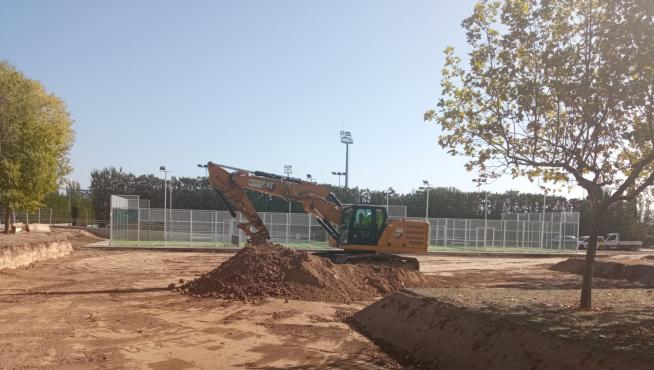 Imagen de archivo de las obras de las nuevas pistas de pádel de la Ciudad Deportiva