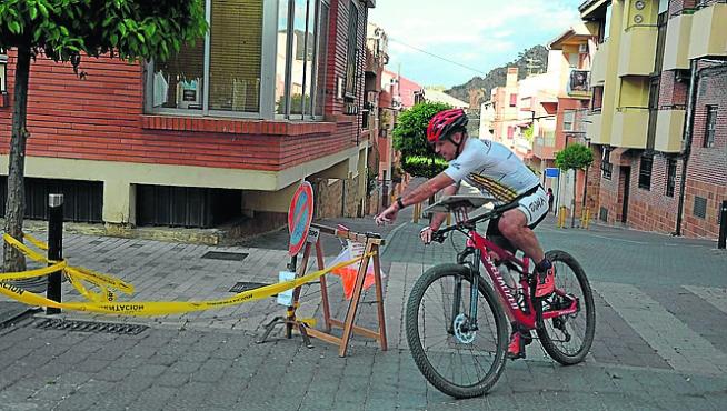 David Toll, en la prueba sprint, celebrada en el casco urbano de Calasparra.