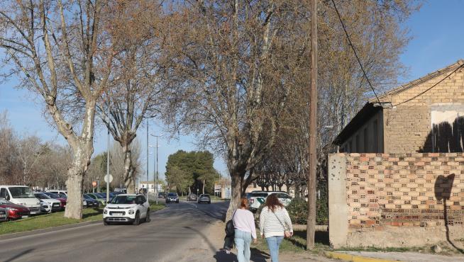 Vista del tramo del paseo Lucas Mallada pendiente de las obras de reurbanización.