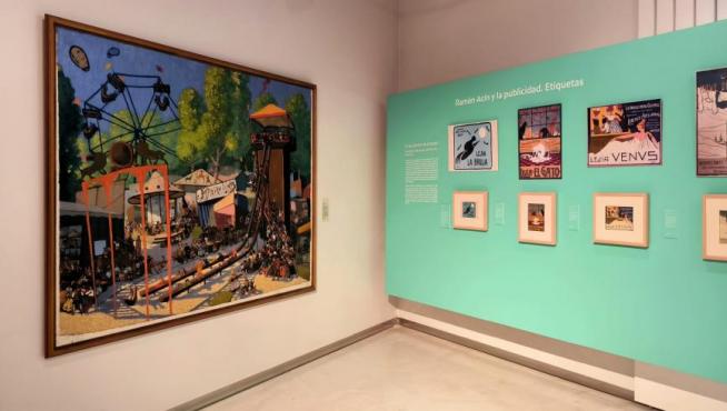 Rincón de la exposición ‘Ramón Acín y la publicidad: Etiquetas’.