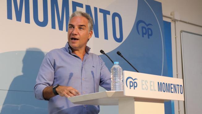 Bendodo, en su intervención en un acto con el Comité de Dirección del PP de Estepona (Málaga).
