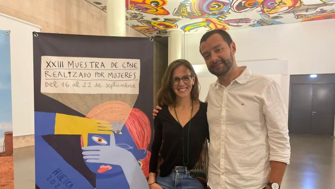 Los directores Laura Dauden y Miguel Ángel Herrero proyectaron ayer su documental.