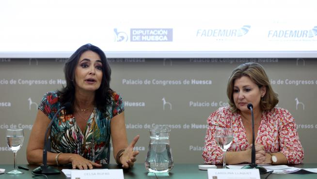 Celsa Rufas y Carolina Llaquet en la presentación del Día de las Mujeres Rurales.
