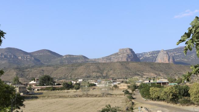 Vista de Apiés, uno de los ocho barrios rurales de Huesca.
