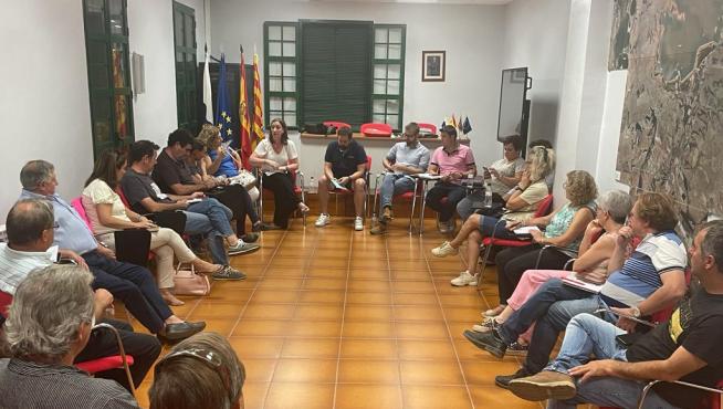 Un momento de la reunión en Alcalá de Gurrea.