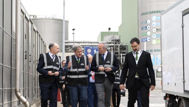 El presidente del Gobierno de Aragón, Jorge Azcón, ha visitado este martes las instalaciones de Saica.