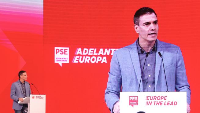Pedro Sánchez, en el reciente congreso de los socialistas europeos.
