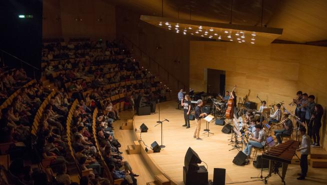 Un momento de la actuación de Jazz for Kids en el Auditorio de Zaragoza.
